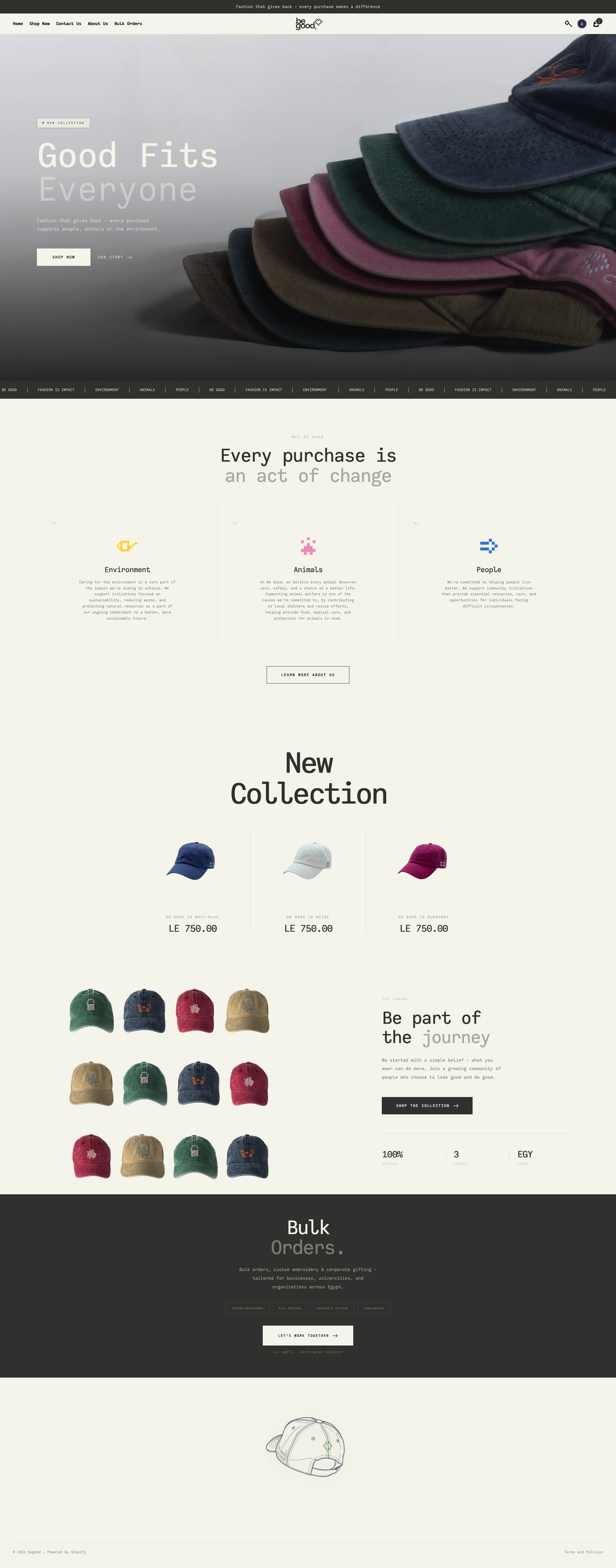 BeGood homepage hero