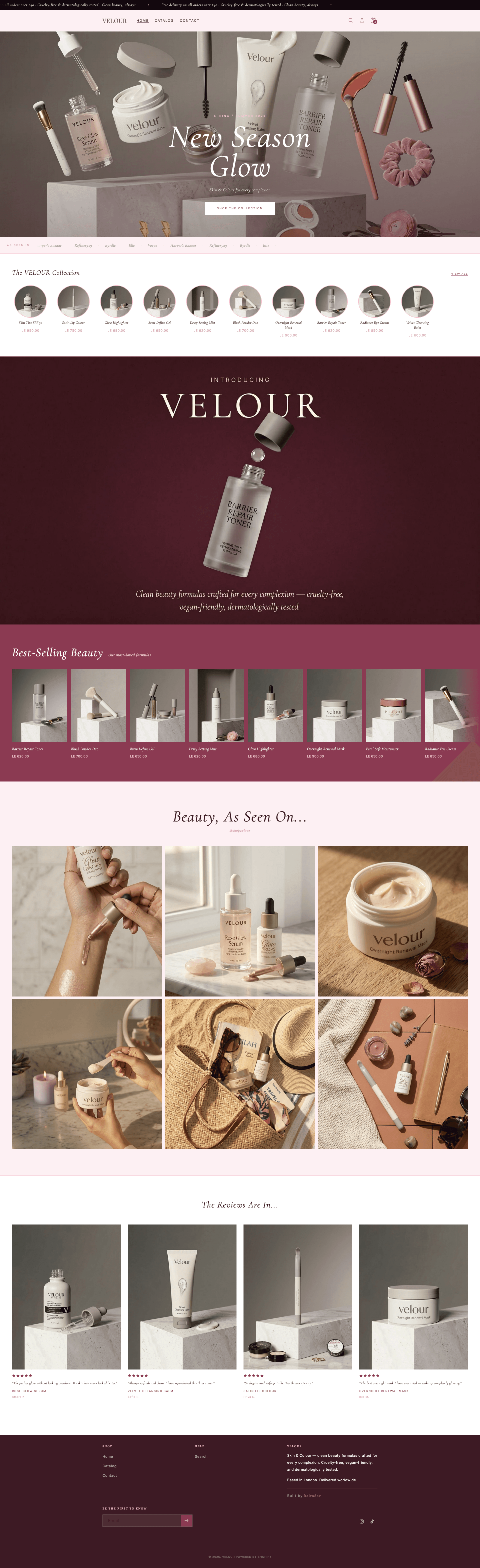 Velour — Shopify Theme · Skincare
